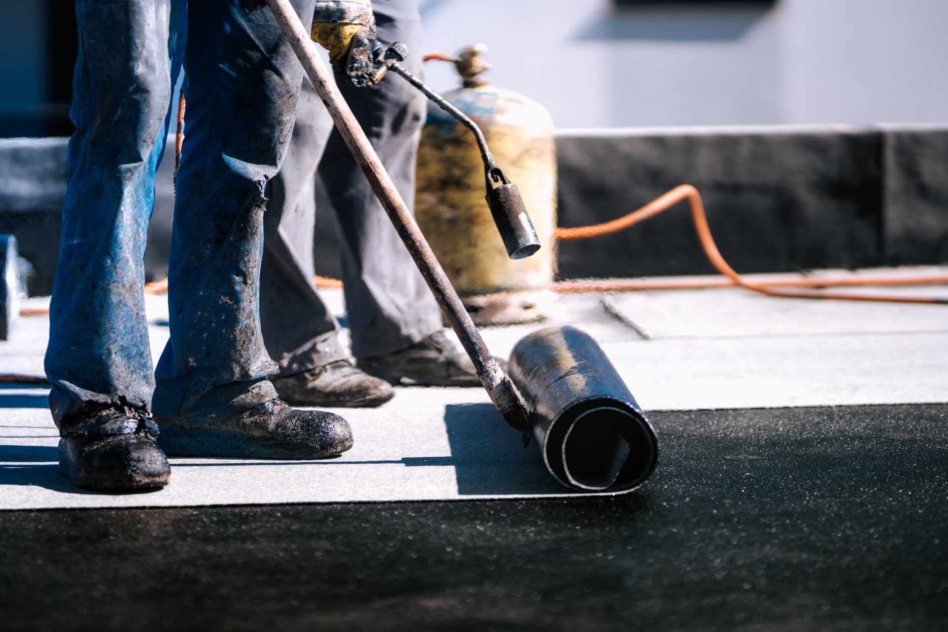 crew during waterproofing